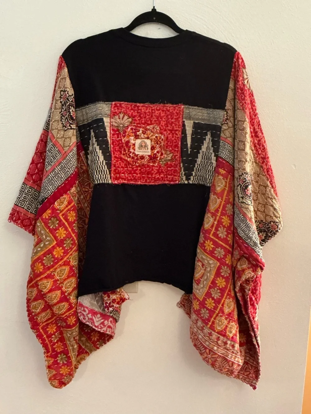 LADY GAGA Reworked Band Tee Poncho Style Pockets Oversized Granny D Original - Picture 5 of 7